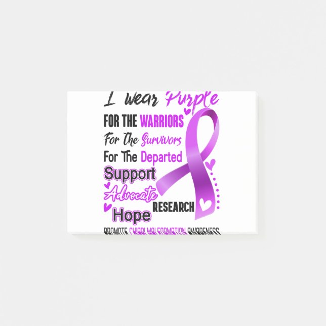 Notas Post-it® Chiari Malformation Awareness Month Ribbon Gifts (Anverso)
