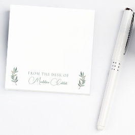 Notas Post-it® Chic Botanical Eucalyptus Leaf Green Monogram