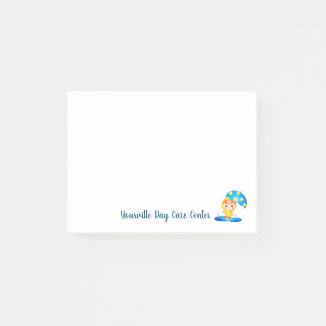 Notas Post-it® Chica bailando bajo la lluvia (Anverso)