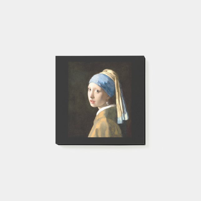 Notas Post-it® Chica Bella Artes con una Perla de Vermeer (Anverso)