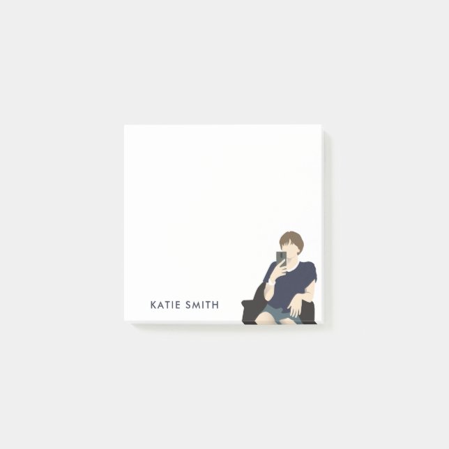 Notas Post-it® Chica Boss Selfie (Anverso)