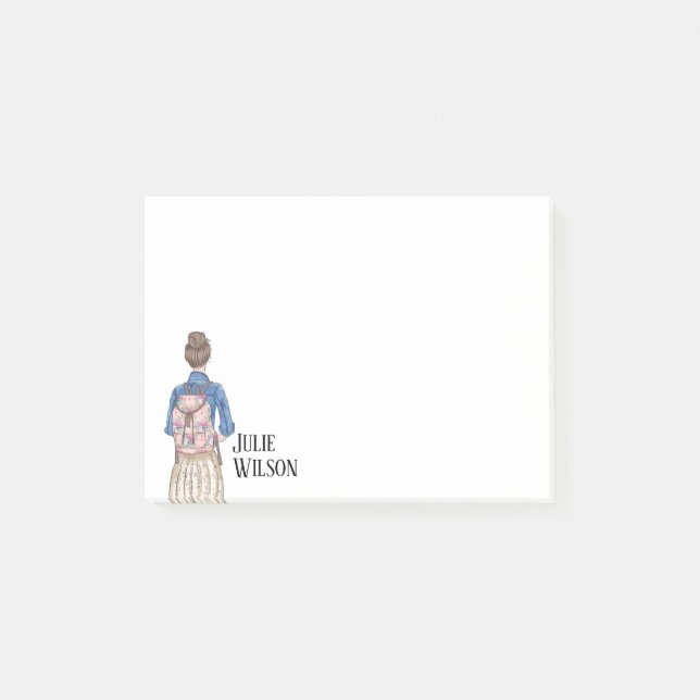 Notas Post-it® Chica caminante (Anverso)