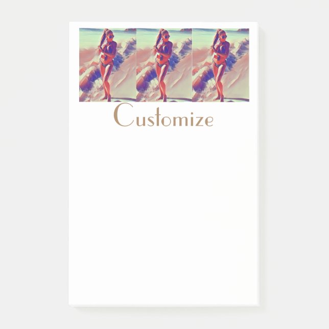 Notas Post-it® Chica de playa Thunder_Cove (Anverso)