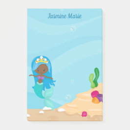 Notas Post-it® Chica de Sirenas Africanas Personalizadas Niños