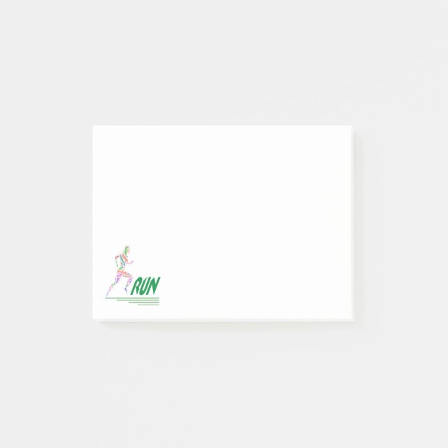 Notas Post-it® Chica en ejecución (Anverso)