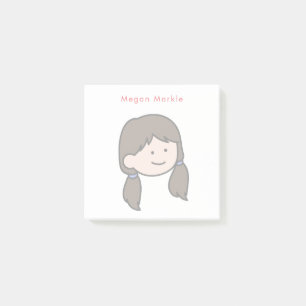 Notas Post-it® Chica en listas de Ponytails para hacer