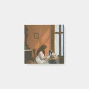Notas Post-it® Chica en una máquina de coser (por Edward Hopper)