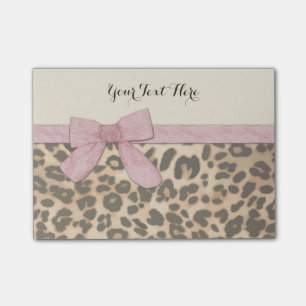 Notas Post-it® Chica leopardo imprime bebe rosado