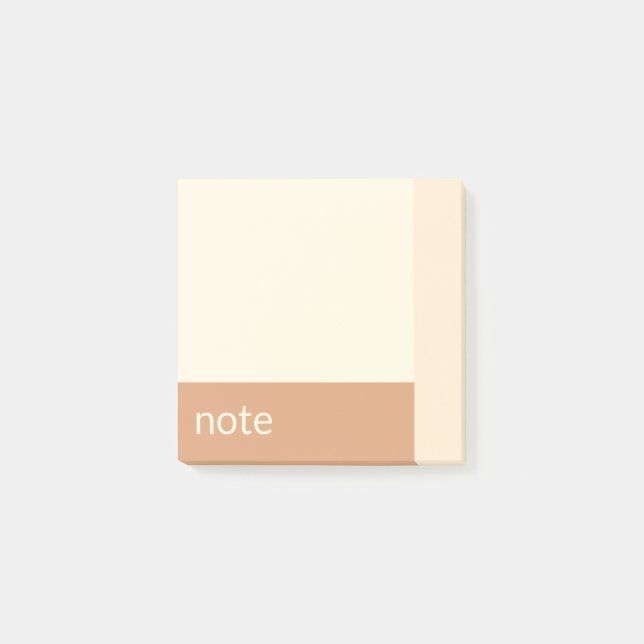 Notas Post-it® Chica limpio Tan y Personalizable crema (Anverso)