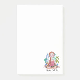 Notas Post-it® Chica mediador con plantas