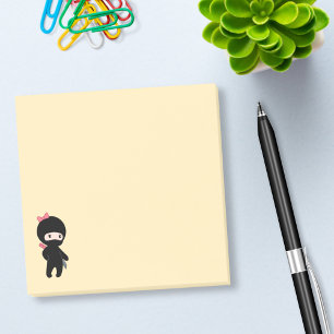 Notas Post-it® Chica minúsculo de Ninja en amarillo