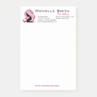 Notas Post-it® Chica precioso con el marcado en caliente rosado