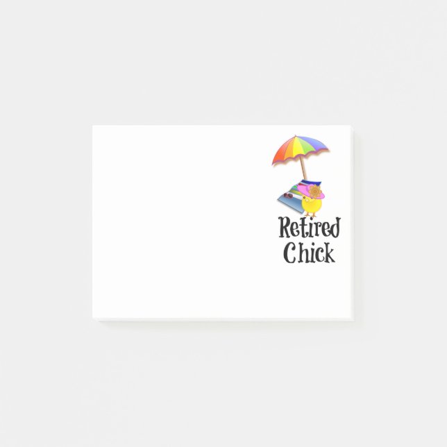 Notas Post-it® Chica retirada, diversión en la playa (Anverso)