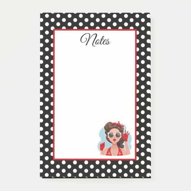Notas Post-it® Chica retro (Anverso)