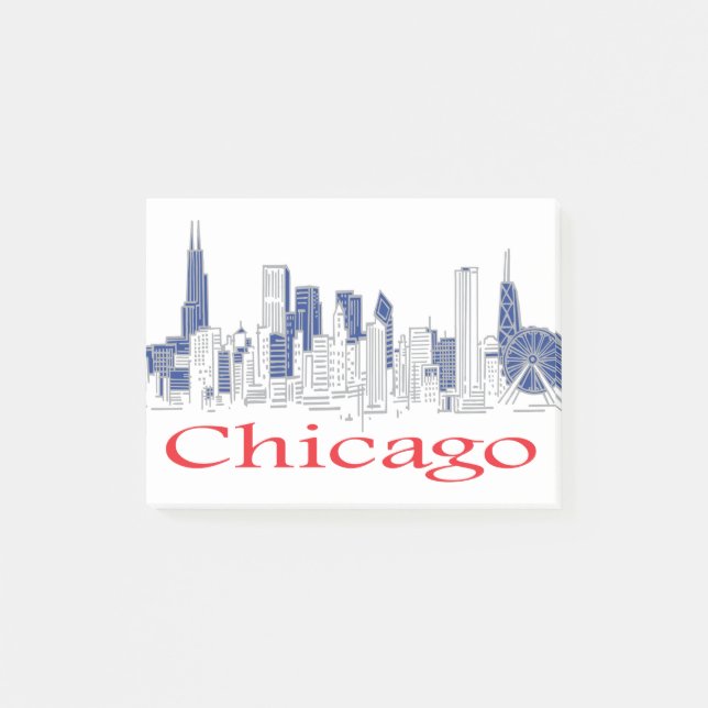 Notas Post-it® Chicago-Skyline (Anverso)