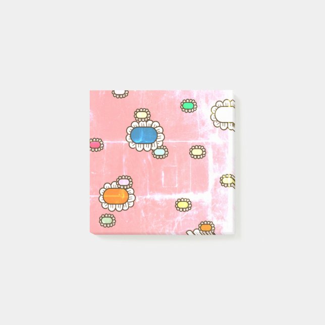 Notas Post-it® chicas agradables flores bonitas  (Anverso)