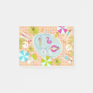 Notas Post-it® Chicas de bikini y chicos jugando al billar