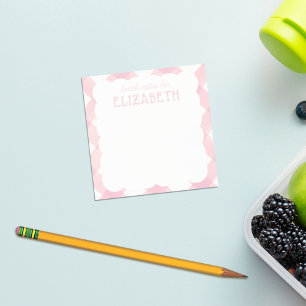 Notas Post-it® Chicas personalizados Pink Gingham Lunch Box