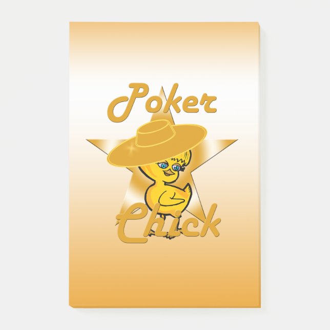 Notas Post-it® Chick de póquer #10 (Anverso)