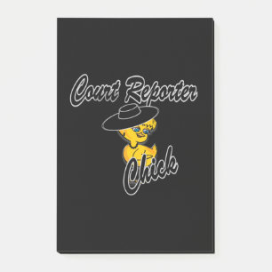 Notas Post-it® Chick reportero del tribunal #4