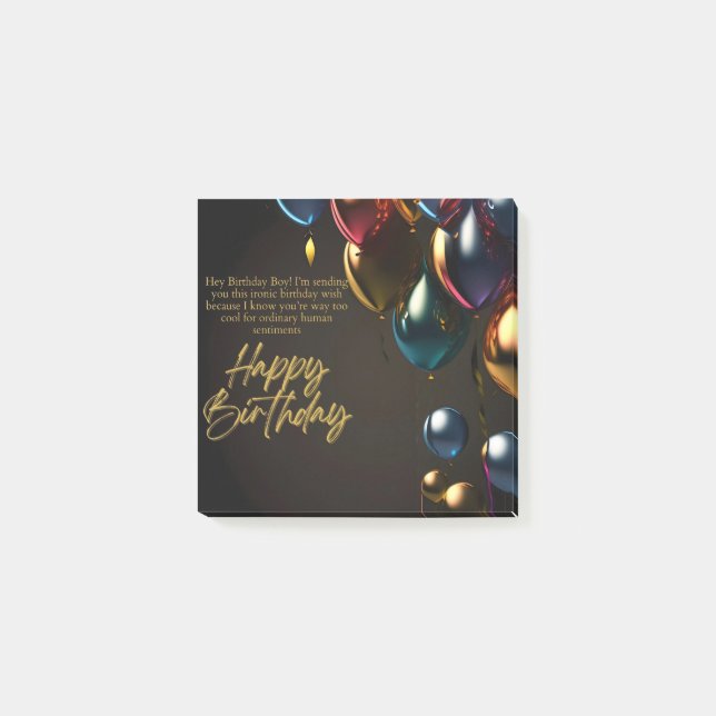 Notas Post-it® Chico de cumpleaños irónico (Anverso)