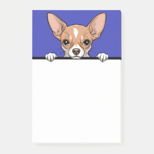Notas Post-it® Chihuahua Cute Peeking Perro amante Regalos Estaci