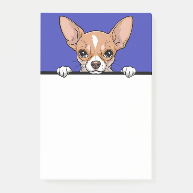 Notas Post-it® Chihuahua Cute Peeking Perro amante Regalos Estaci (Anverso)