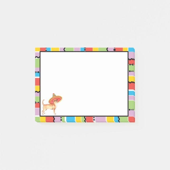 Notas Post-it® Chihuahua de la fiesta (Anverso)