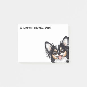Notas Post-it® Chihuahua tricolor lindo y de pelo largo