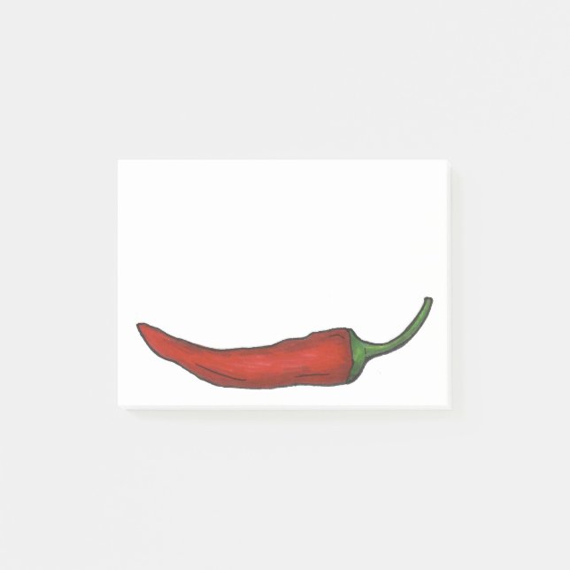 Notas Post-it® Chili picante rojo caliente Chile Pepper Vegetable (Anverso)