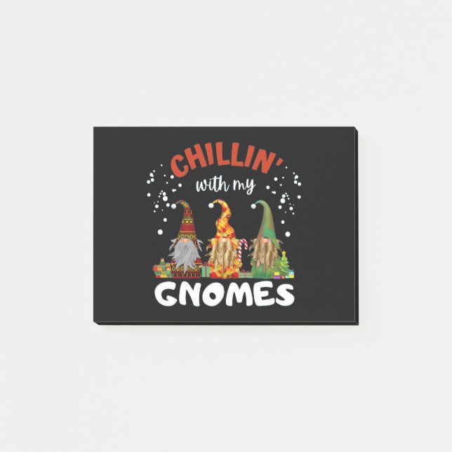 Notas Post-it® Chillin Con Mis Navidades Gnomes (Anverso)