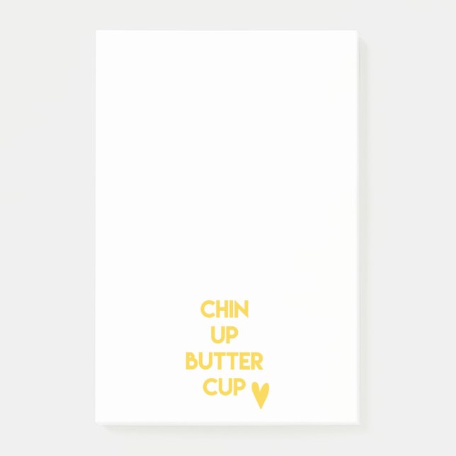 Notas Post-it® Chin up butcup | Motivación divertida (Anverso)