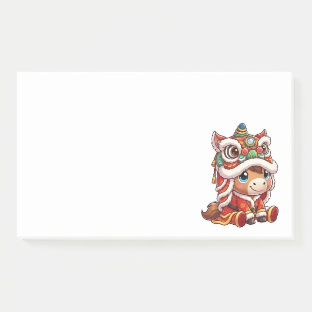 Notas Post-it® Chinese New Year Horse 2026 Zodiac (Anverso)