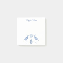 Notas Post-it® Chinoiserie acuarela Topiary Blue Heron