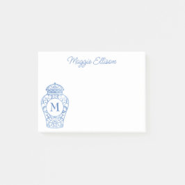 Notas Post-it® Chinoiserie Monogrammed Ginger Jar Notepad