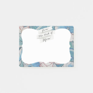 Notas Post-it® Chinoiserie Pastel Oriental Floral Azul