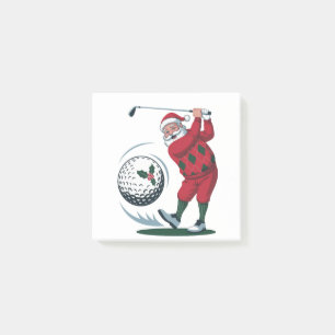 Notas Post-it® Chirstmas Fantasy Golf Jugando a Santa Claus