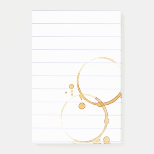 Notas Post-it® Chiste Cafetería Lined Stain (Anverso)