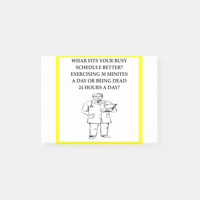 Notas Post-it® Chiste Médica (Anverso)