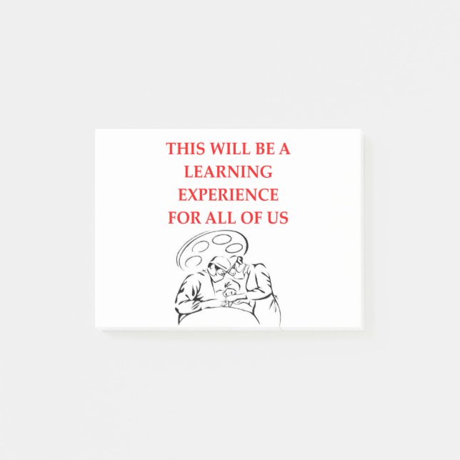 Notas Post-it® Chiste Médica (Anverso)