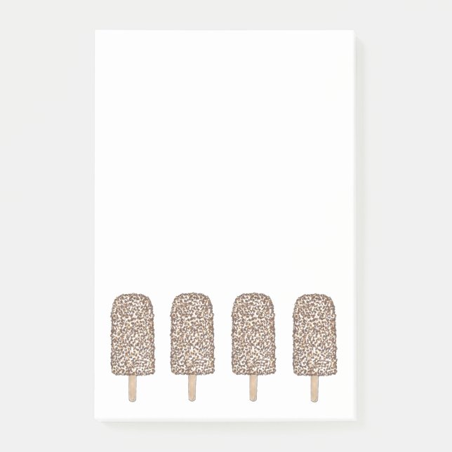 Notas Post-it® Chocolate Eclair Hielo Crema Popsicles Post-It (Anverso)