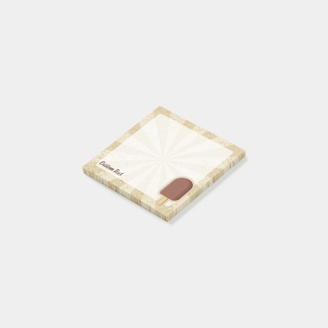 Notas Post-it® Chocolate Ice Cream Stick (En perspectiva)