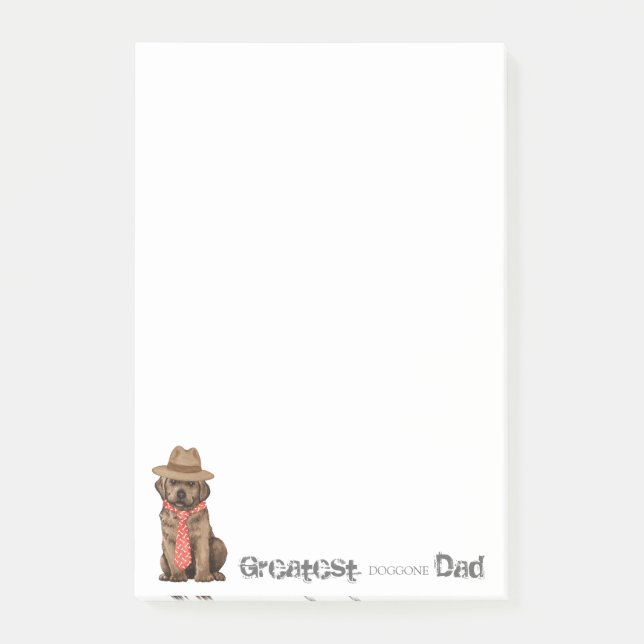 Notas Post-it® Chocolate Lab Dad (Anverso)