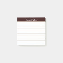 Notas Post-it® Chocolate Marrón Fácil de Leer Personalizado con R