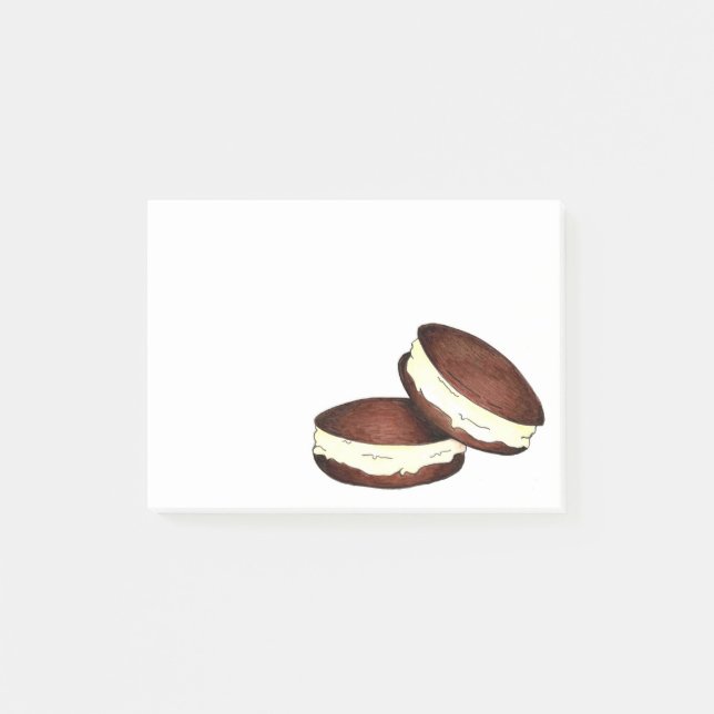Notas Post-it® Chocolate PA Dutch Whoopie Pie Pies Foodie Post It (Anverso)