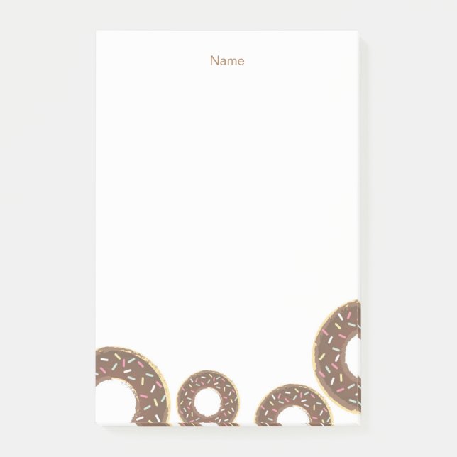 Notas Post-it® Chocolate Sprinkle Donut Post it Notes (Anverso)