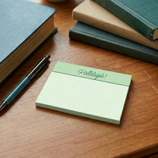 Notas Post-it® Christian Hallelujah Sticky Notepad Green