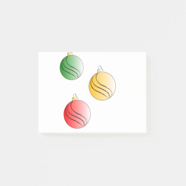 Notas Post-it® Christmas Baubals (Anverso)