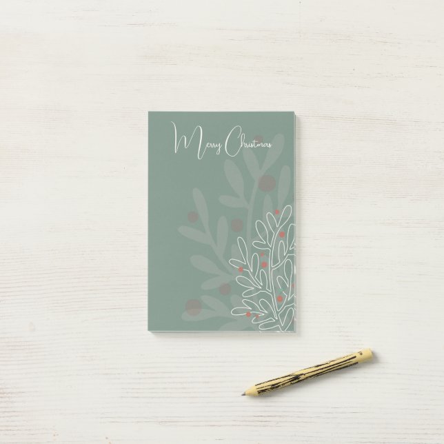 Notas Post-it® Christmas holidays abstract floral design (Escritorio)