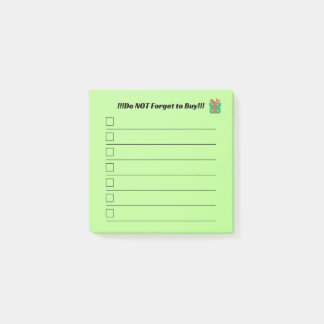 Notas Post-it® Christmas List Post It Notes 